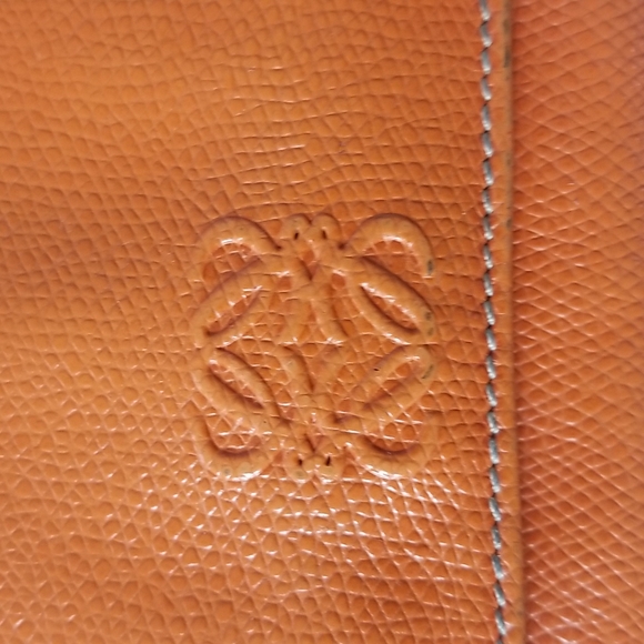 LOEWE FRONT FLAP  WALLET IN TANGERINE CALFSKIN - Picture 9 of 11